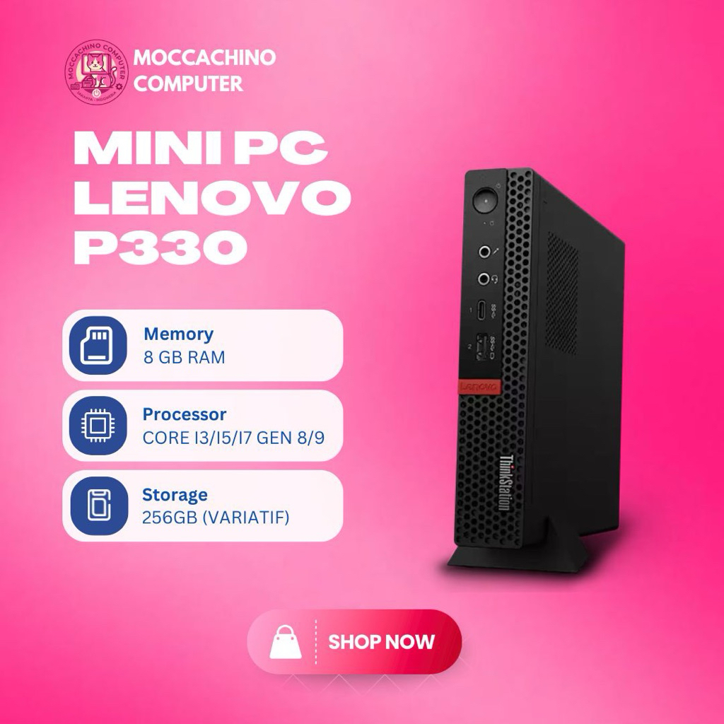 MINI PC LENOVO THINKSTASION P330 TINY CORE I7 GENERASI 9 RAM 32 SSD 1 TB MURAH BERGARANSI (VARIAN) I