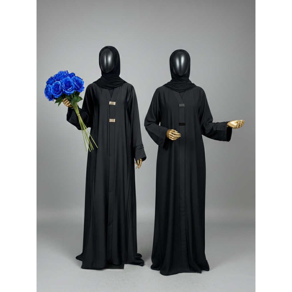 ABAYA SAUDI SET PASHMINA PREMIUM ASLI ARAB