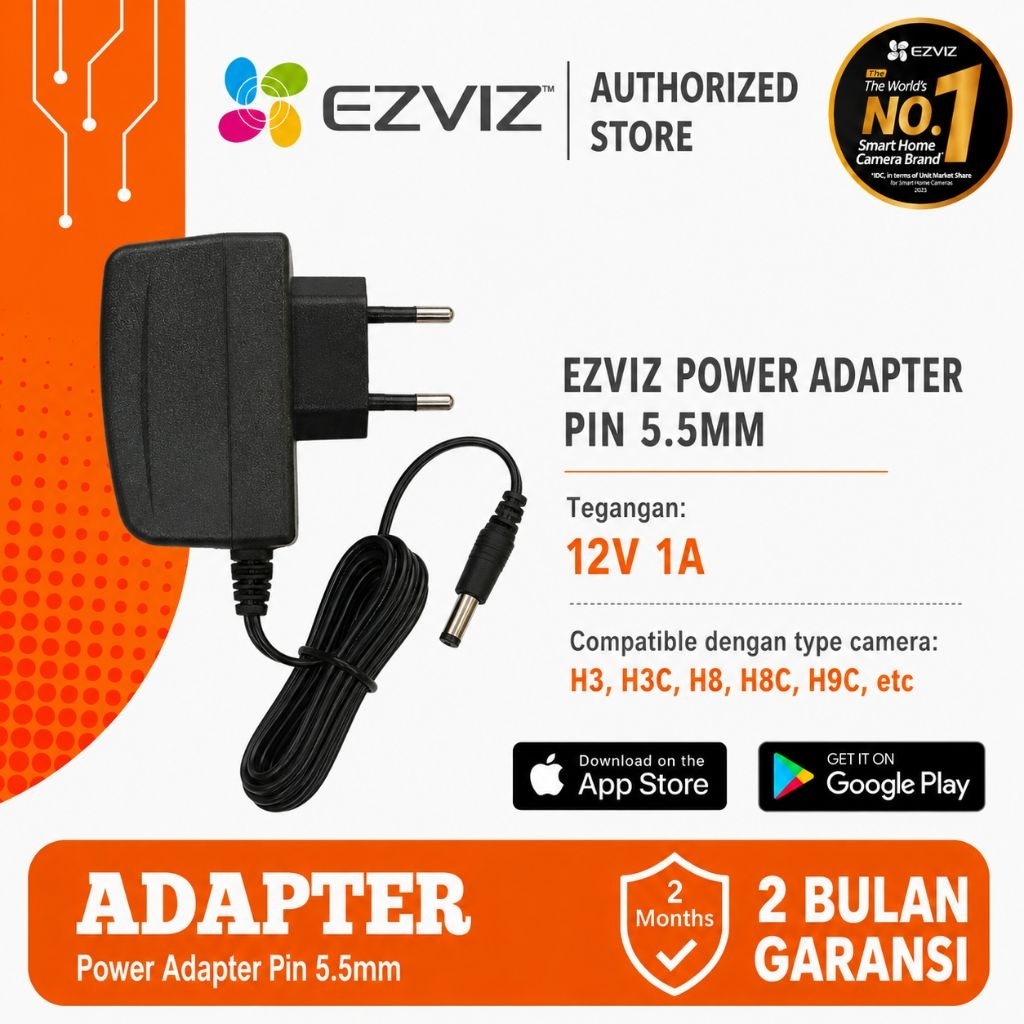 Ezviz Power Adapter for C3N C3WN C3W C4W C3T