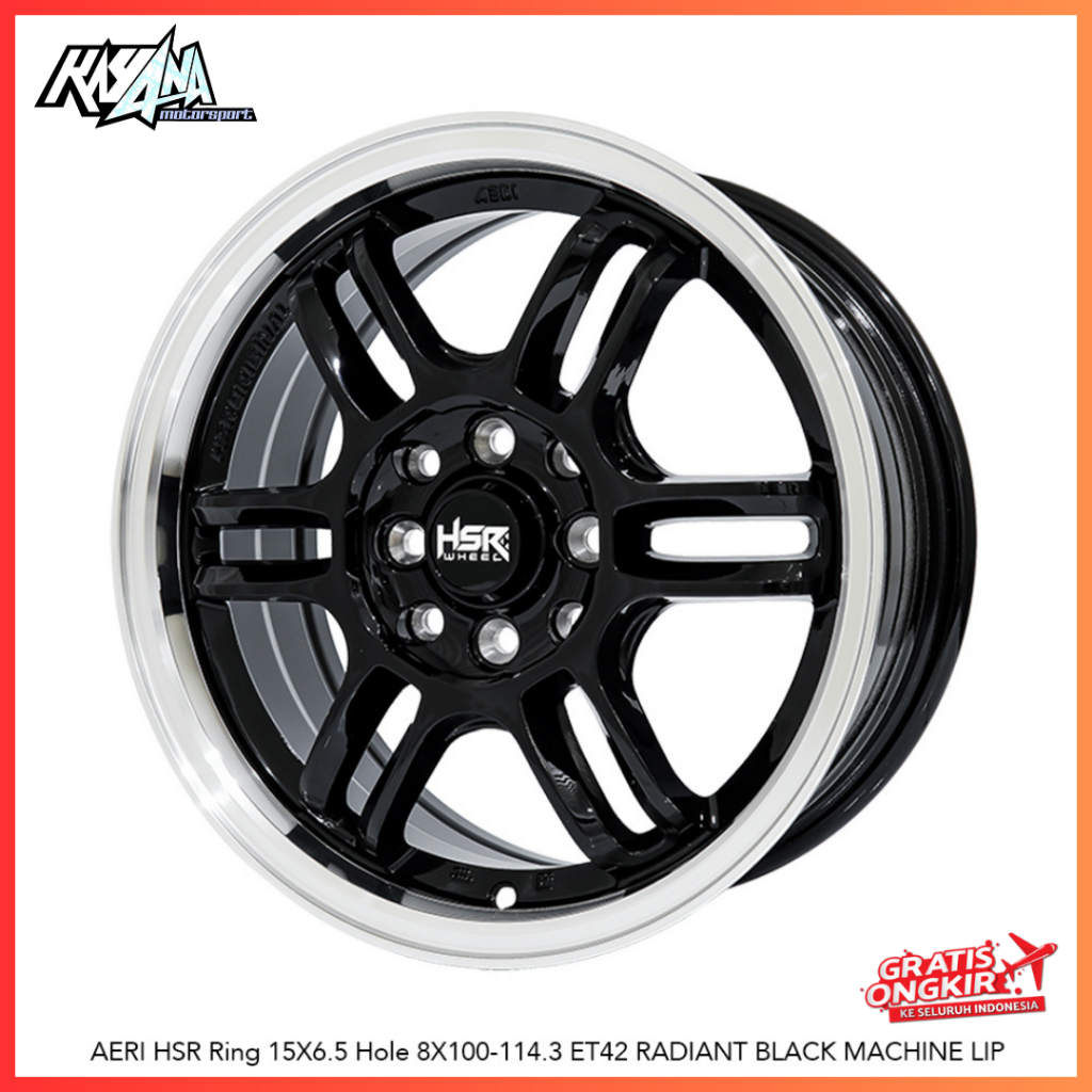 Velg RPF1 Ring 15 HSR AERI R15 Hole 4x100 - 4x114,3 Cocok Buat Brio, Jazz, March, Livina, Xenia Dll