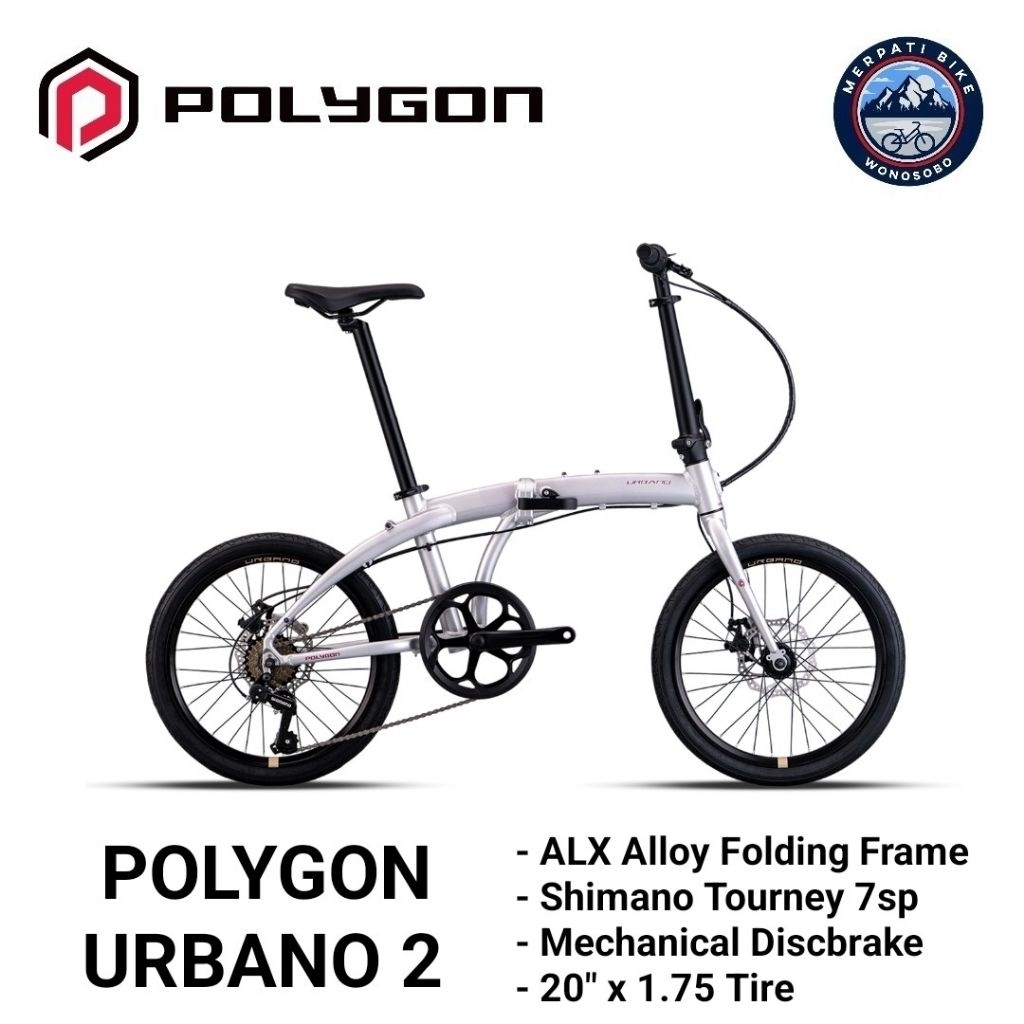 Polygon Urbano 2 Sepeda Lipat Folding Bike 20 inch Urbano 2