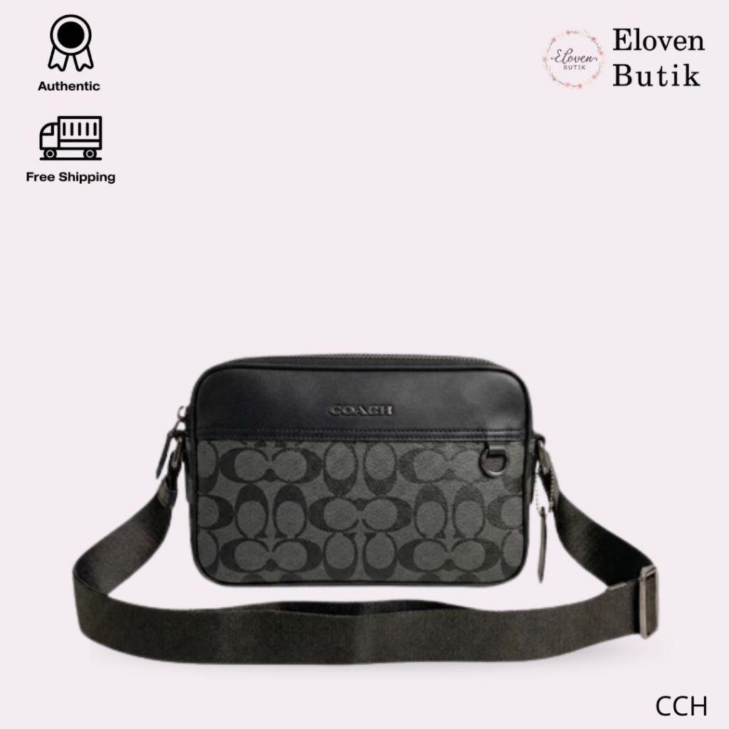 Tas Coach Pria Graham selempang crossbody