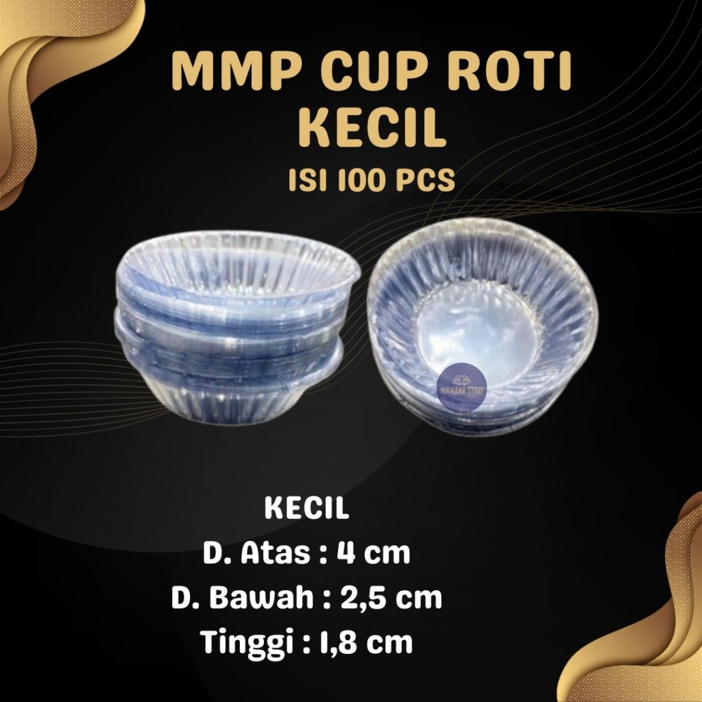 (100 Pcs) Mika Cup Roti Besar / Sedang / Kecil | Mika Cup Saus