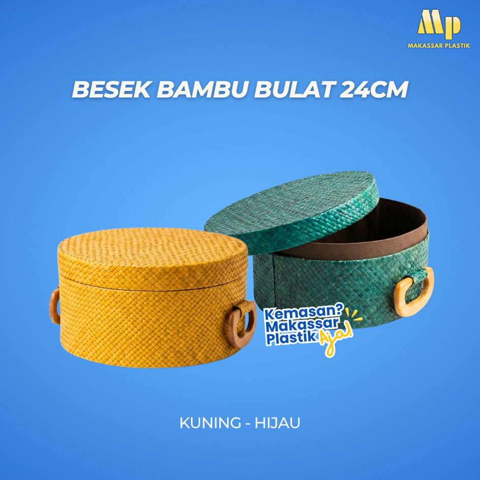 BESEK BAMBU BULAT 24CM / BESEK BAMBU HAMPERS / BESEK HANTARAN