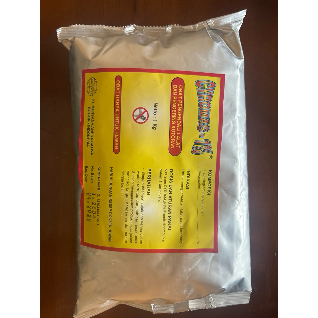Cyromas plus 1% 1 Kg Obat Lalat Kandang Pengering Kotoran Pengendali Lalat Ayam