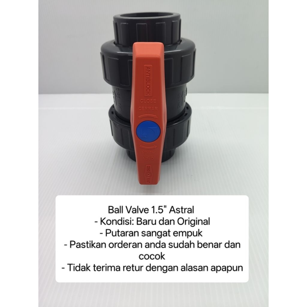 Ball Valve 1.5" Astral / Fitting Valve Astral Ball Valve Astral 1.5