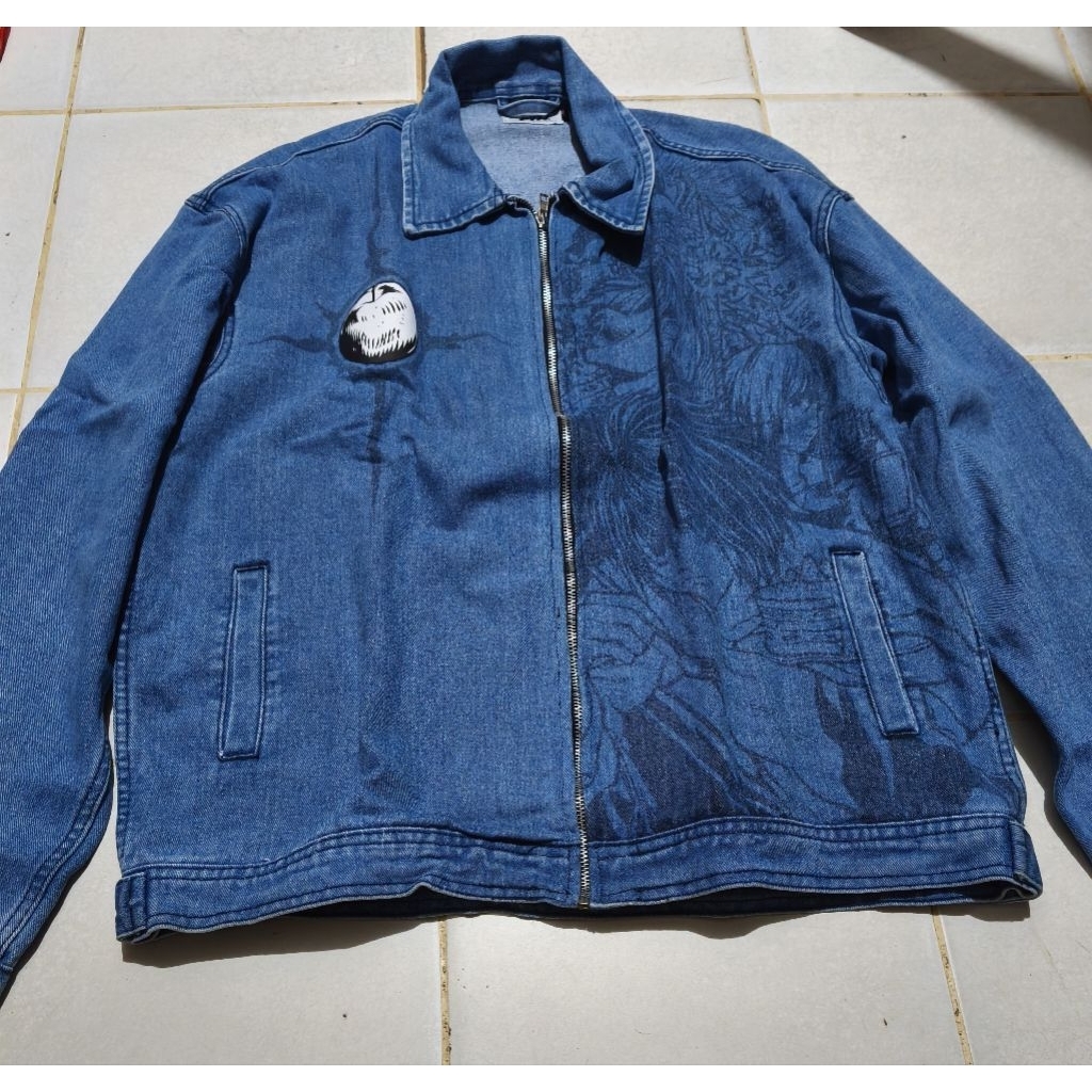 FTH (Faith Industries) "L Lawliet" Blue Washed Denim Jacket - XL