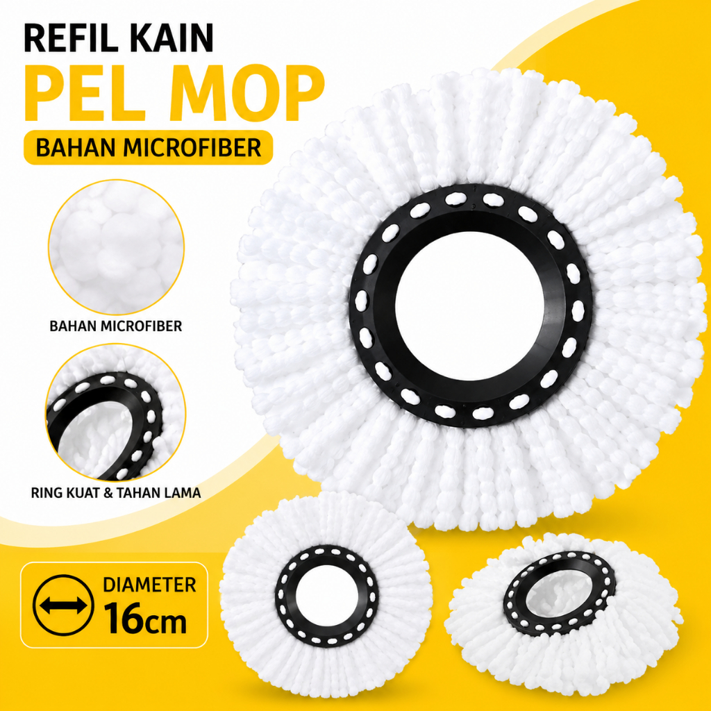 Refill Magic Spin Mop / Isi Ulang Pel Spin Mop / Kain Pel, Kain Pel Pengganti