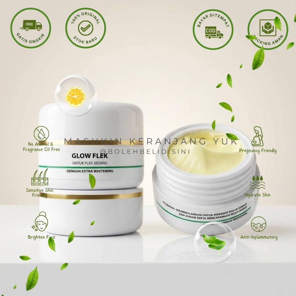 nc glow flek - krim malam flek noda hitam, menyamarkan dan menghilangkan flek hitam