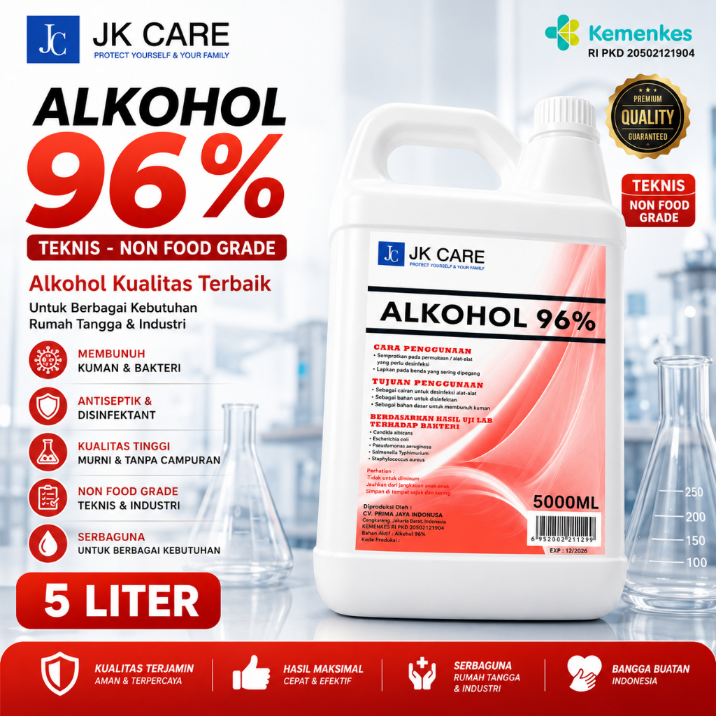 Alkohol Teknis 96% 5 Liter | JK CARE
