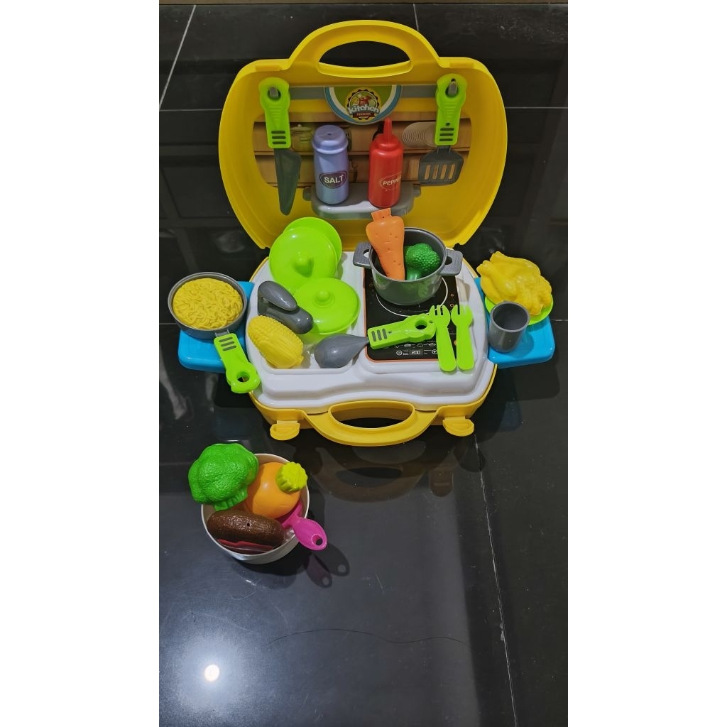 preloved mainan set masak-masakan miniso