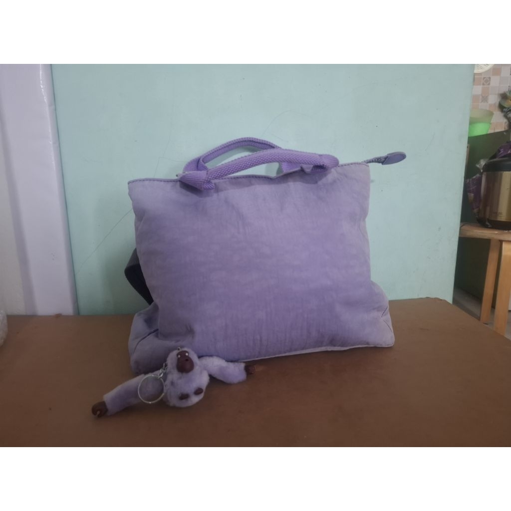 Preloved Shoulderbag Kipling Tas selempang bahu wanita warna light purple