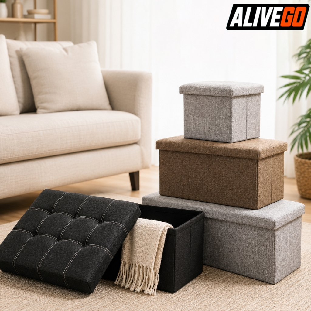 KOREAN SOFA STOOL Kotak Korea kursi safe box duduk tempat Penyimpanan Barang Sofas Meja safety box 7