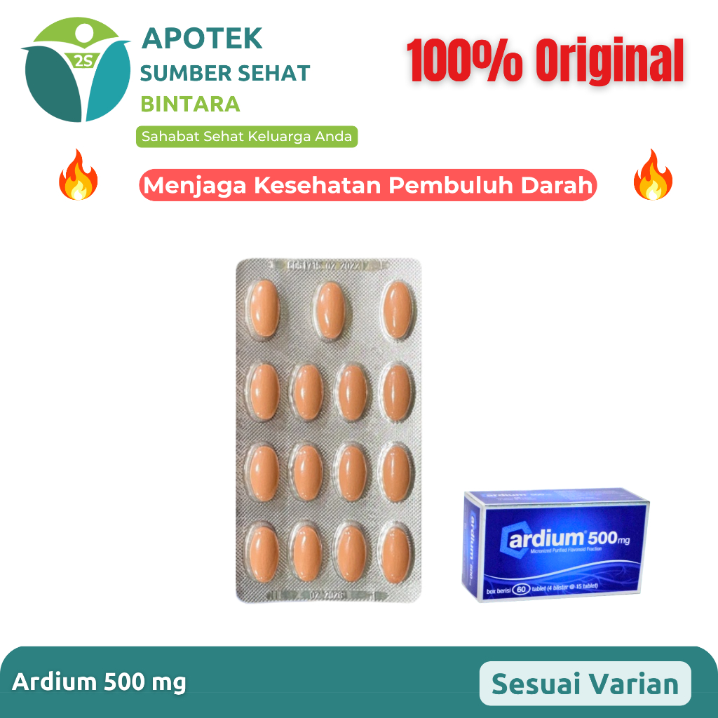[STRIP] Ardium 500 mg | Diosmin Hesperidin untuk Sirkulasi Darah