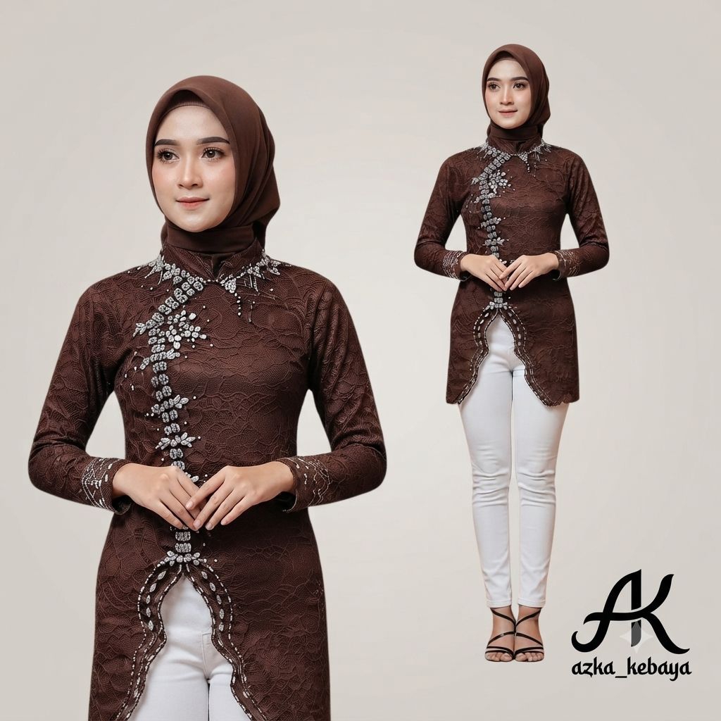 {NR2322} Atasan Kebaya Laura (Atasan Kebaya Saja) Atasan Kebaya Wisuda / Atasan Kebaya Brokat