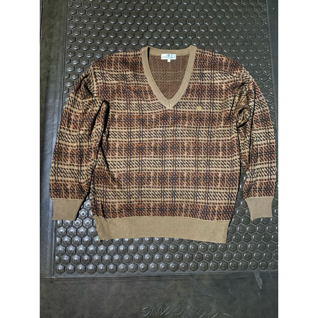 SWEATER RAJUT CREWNECK SUPER LUXURY PIERRE BALMAIN PARIS MEWAH BRANDED ( ada sedikit lepas jahitan s