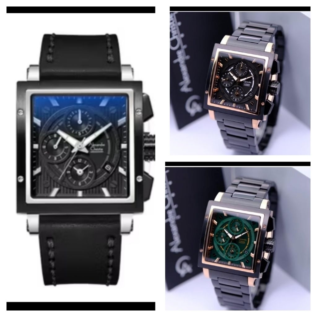 Jam tangan pria sport Alexandre Christie AC 6182 MC Original