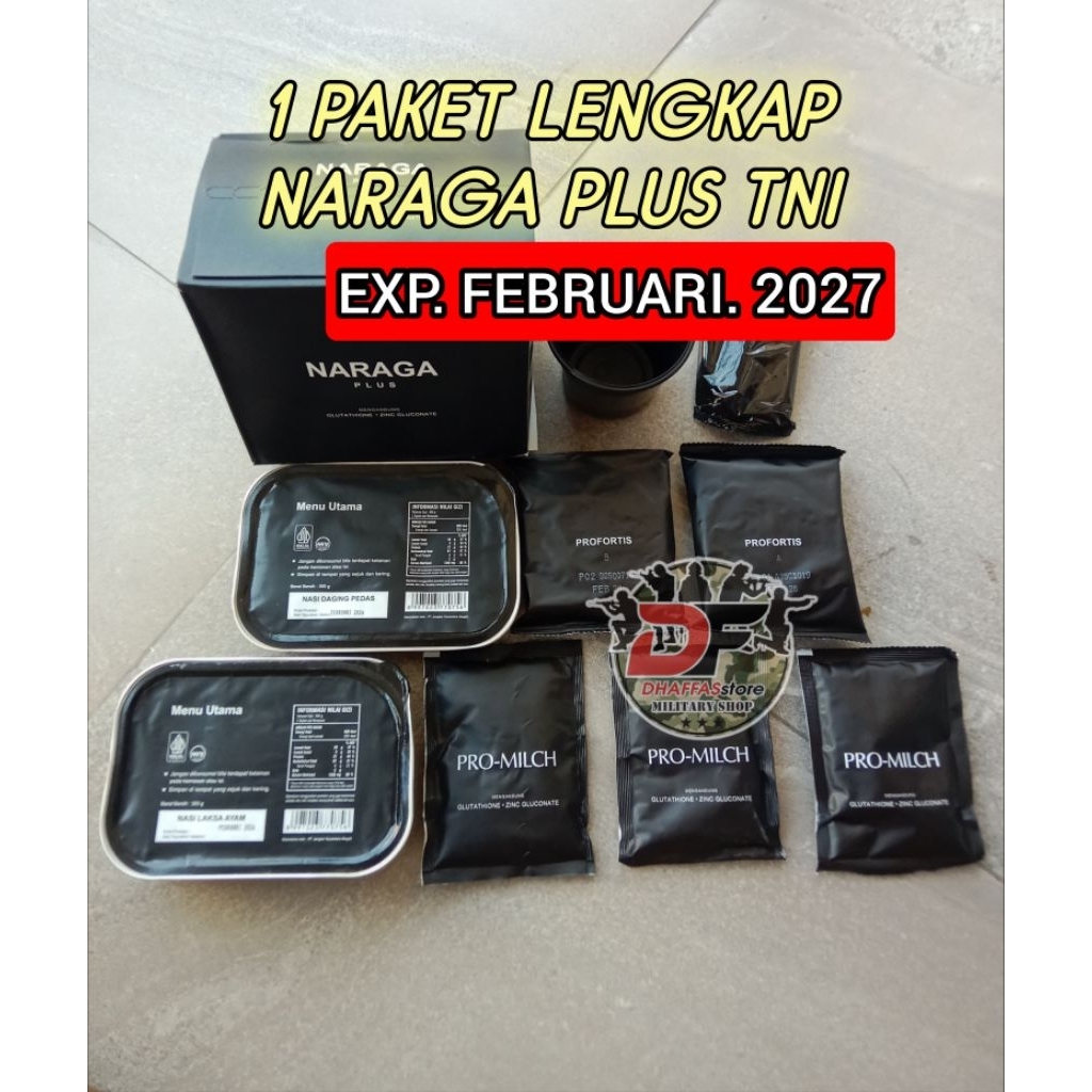 naraga plus tni. 1 paket ransum naraga tni exp. FEBRUARI 2027 satu paket ransum naraga . ransum tni.