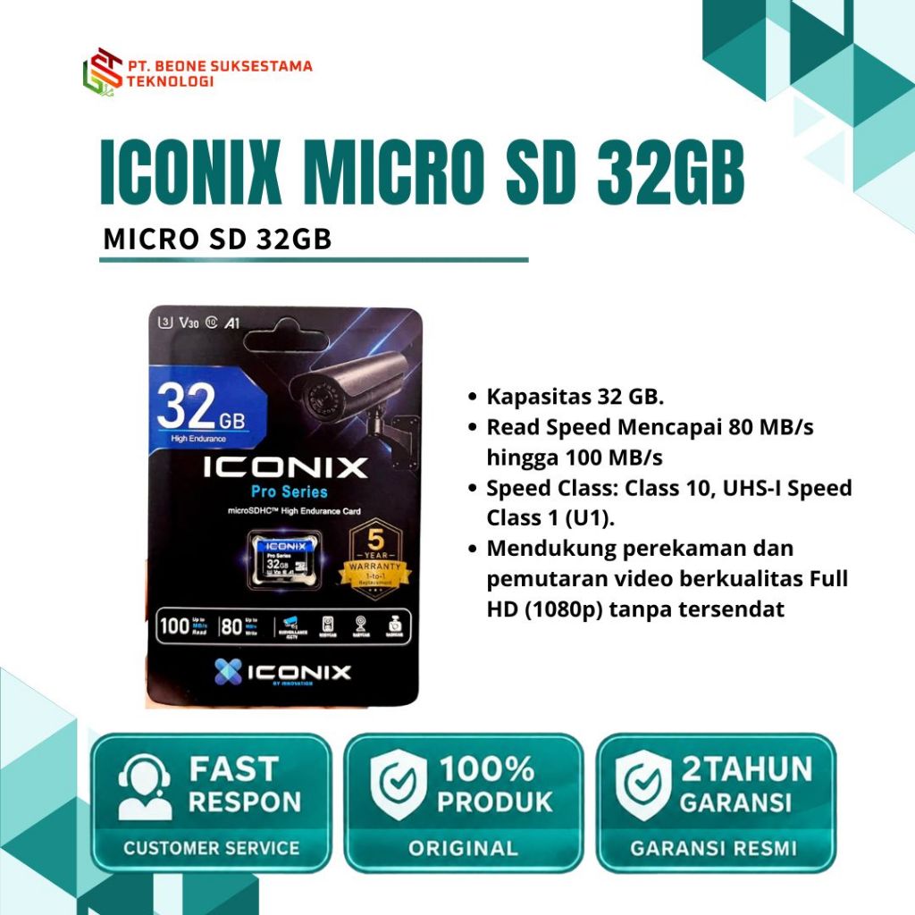 ICONIX HIGH ENDURANCE 32GB MicroSD