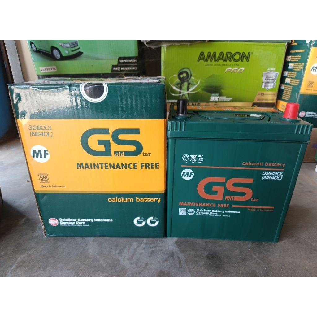 Aki Mobil Kering GS gold star MF Ns40L - aki mobil brio, jazz, mobilio, ayla, agya