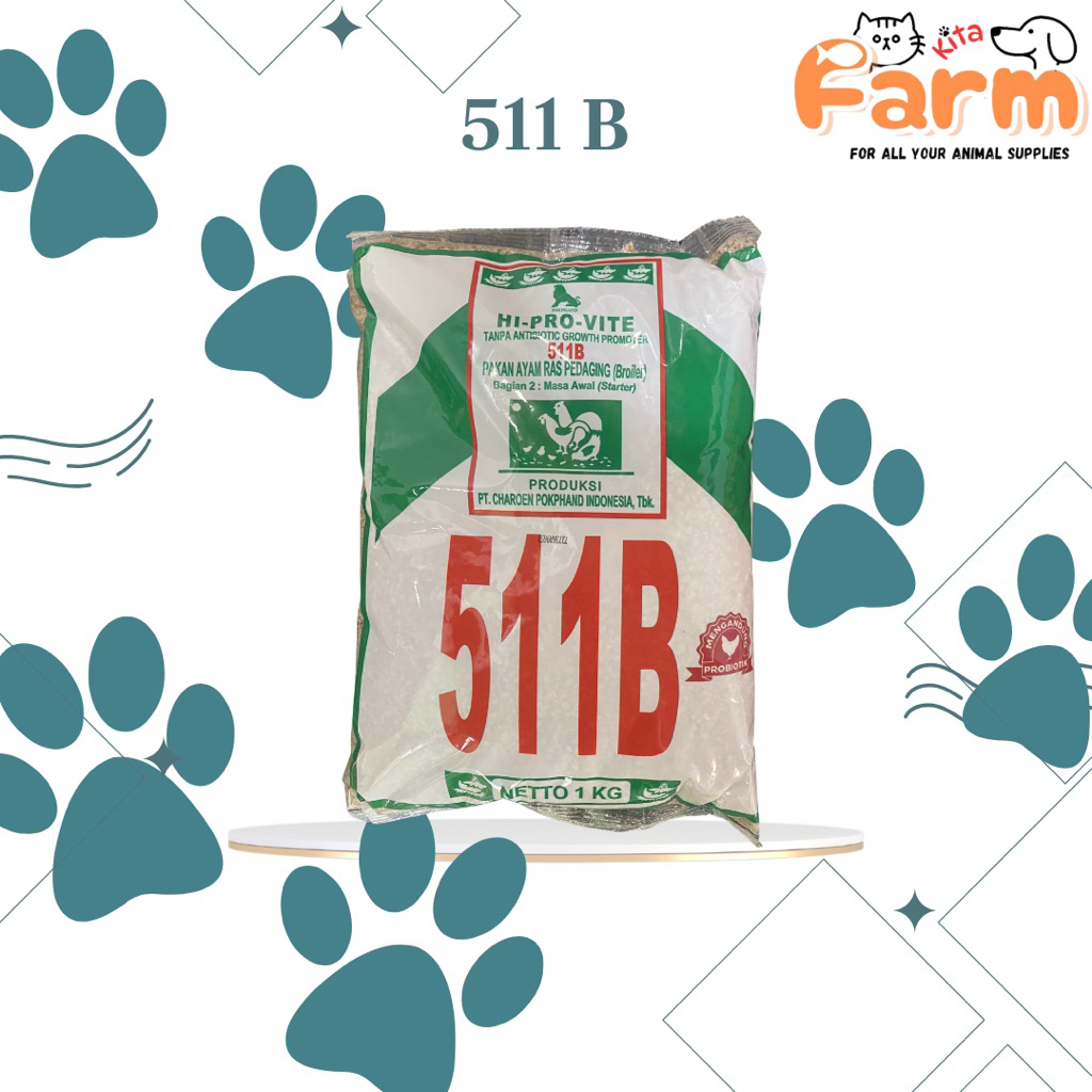 Pakan Ayam Kemasan Voer / Pur 511 B 1 Kg
