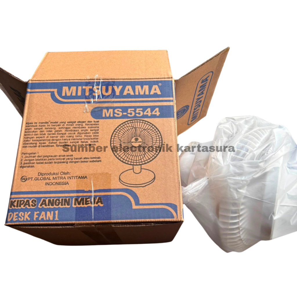 Kipas Angin Meja Portable 9 inch Mitsuyama MS-5544 Desk Fan Kencang - MS-5544 DeskFan