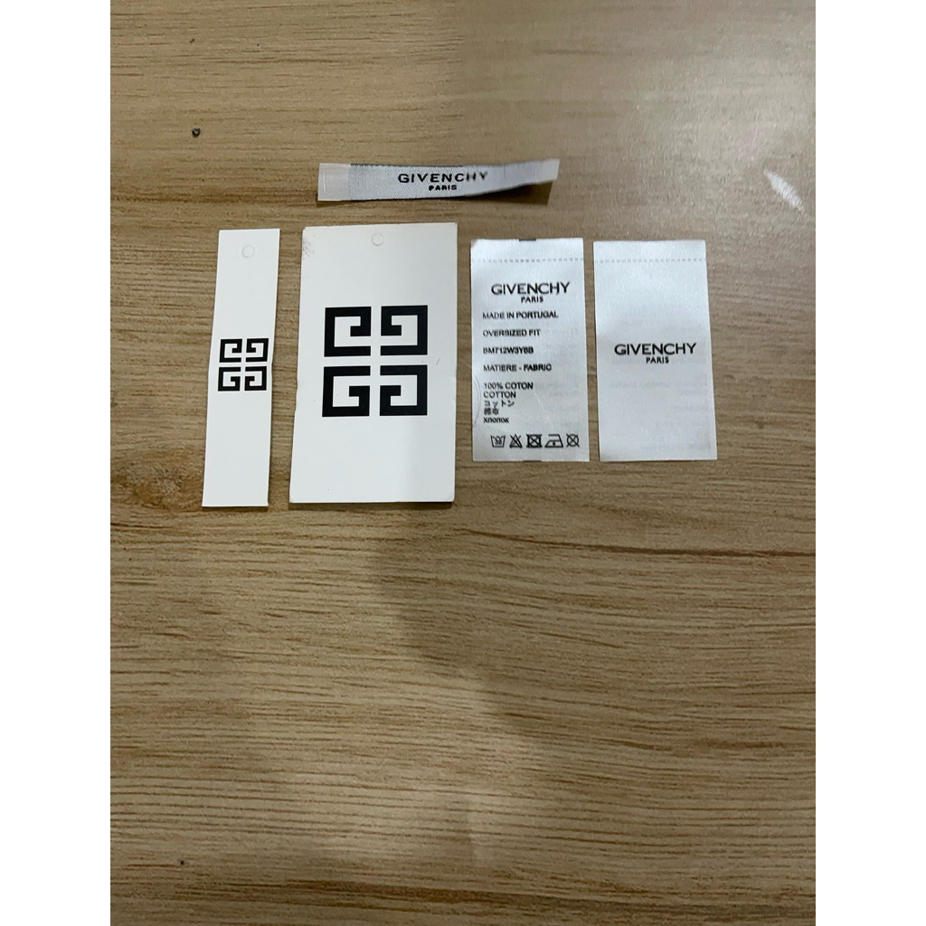 tag label givenci tag woven rajut tag wosshing tag kertas