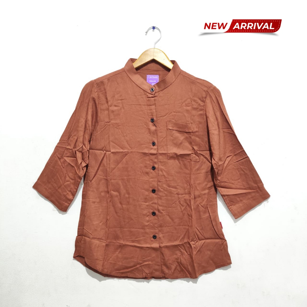 CAESAR LADIES Blouse Kemeja Basic Kerah Sanghai Bata Full Front Button | Full Katun
