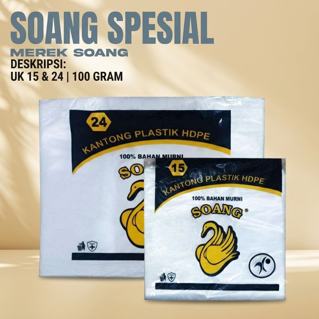 Plastik kresek bening 100 gram merek soang