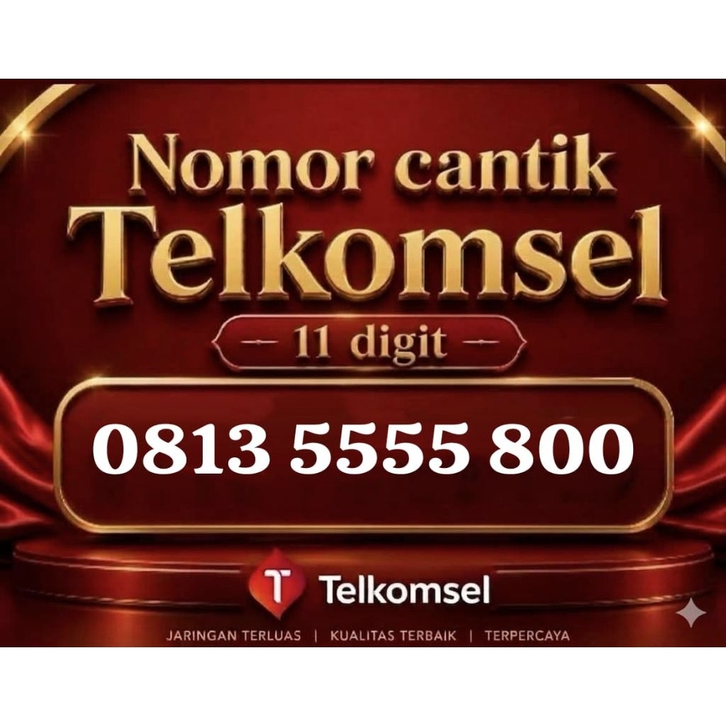 NOMOR CANTIK TELKOMSEL 11 DIGIT 5555 RATUSAN