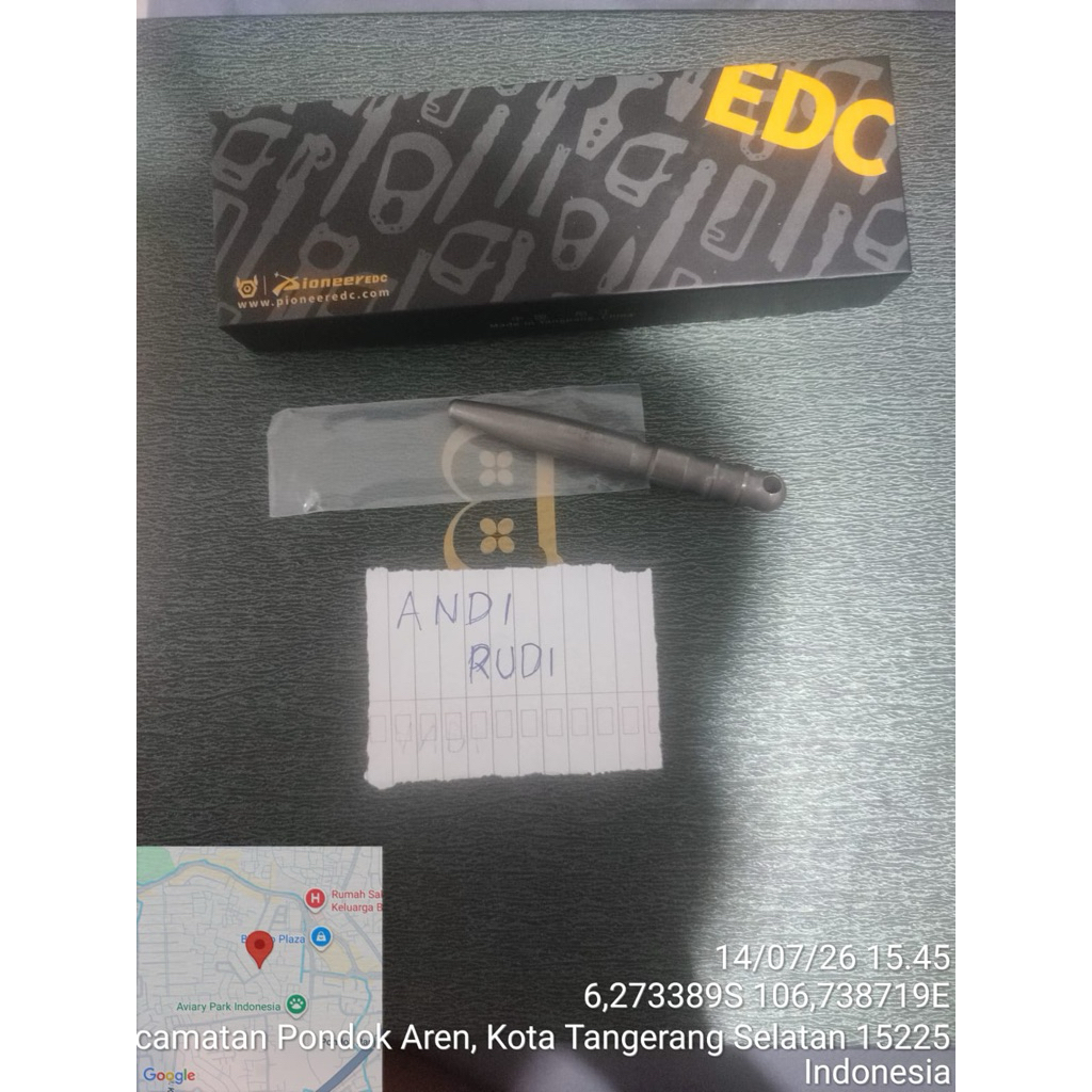 Pioneer EDC x TwoSun SP-03 Mini Titanium Pen TC4 Stonewash