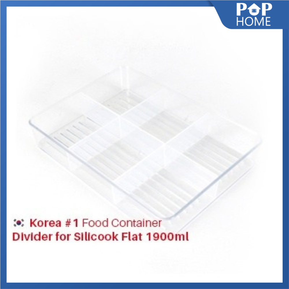 Silicook Korea Divider Food Container Flat 1900ml