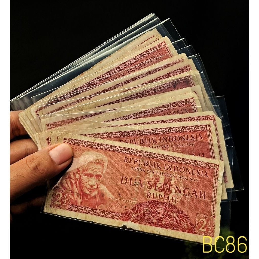 uang 2 ½ suku bangsa tahun 1954 asli