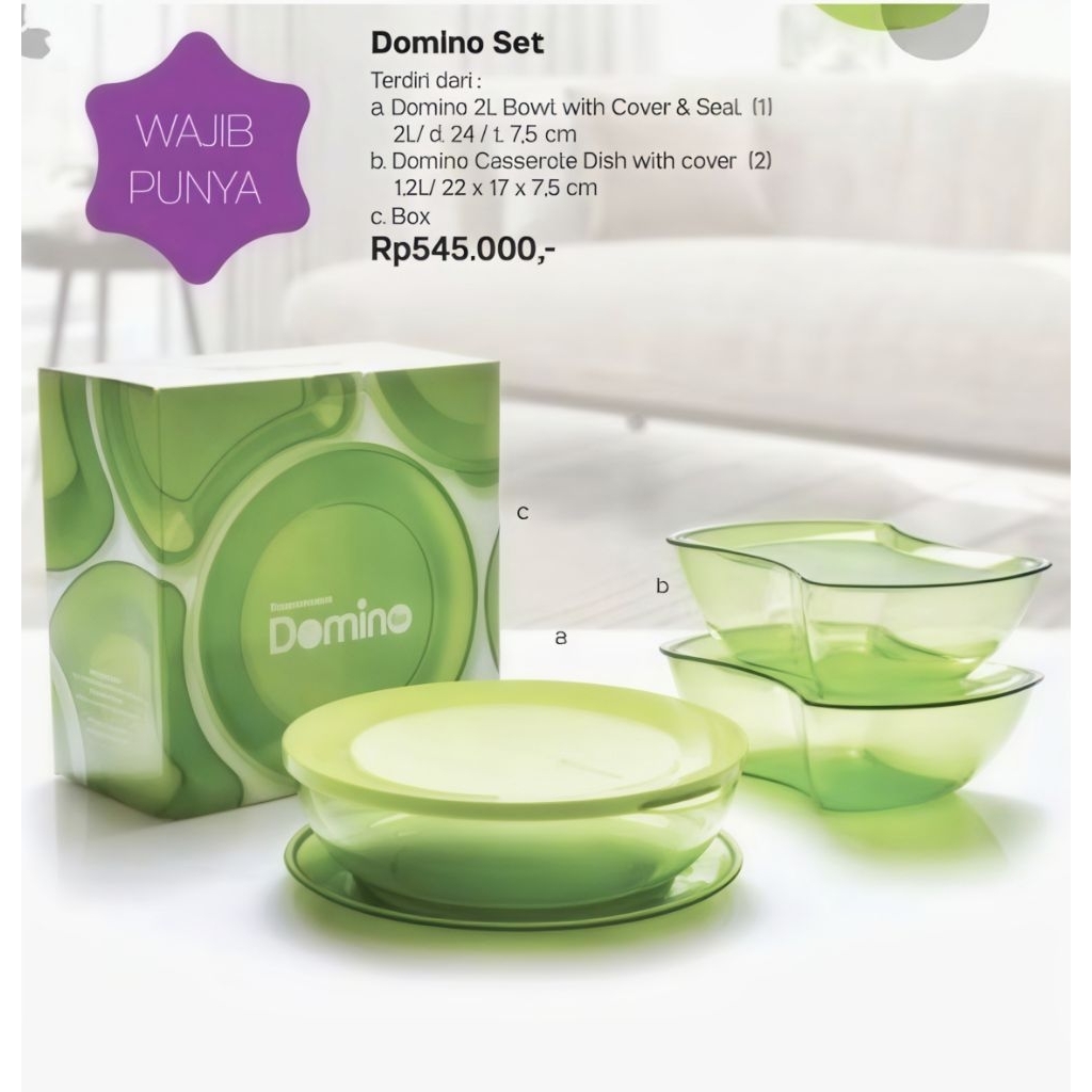 Domino Crystal Set Tupperware