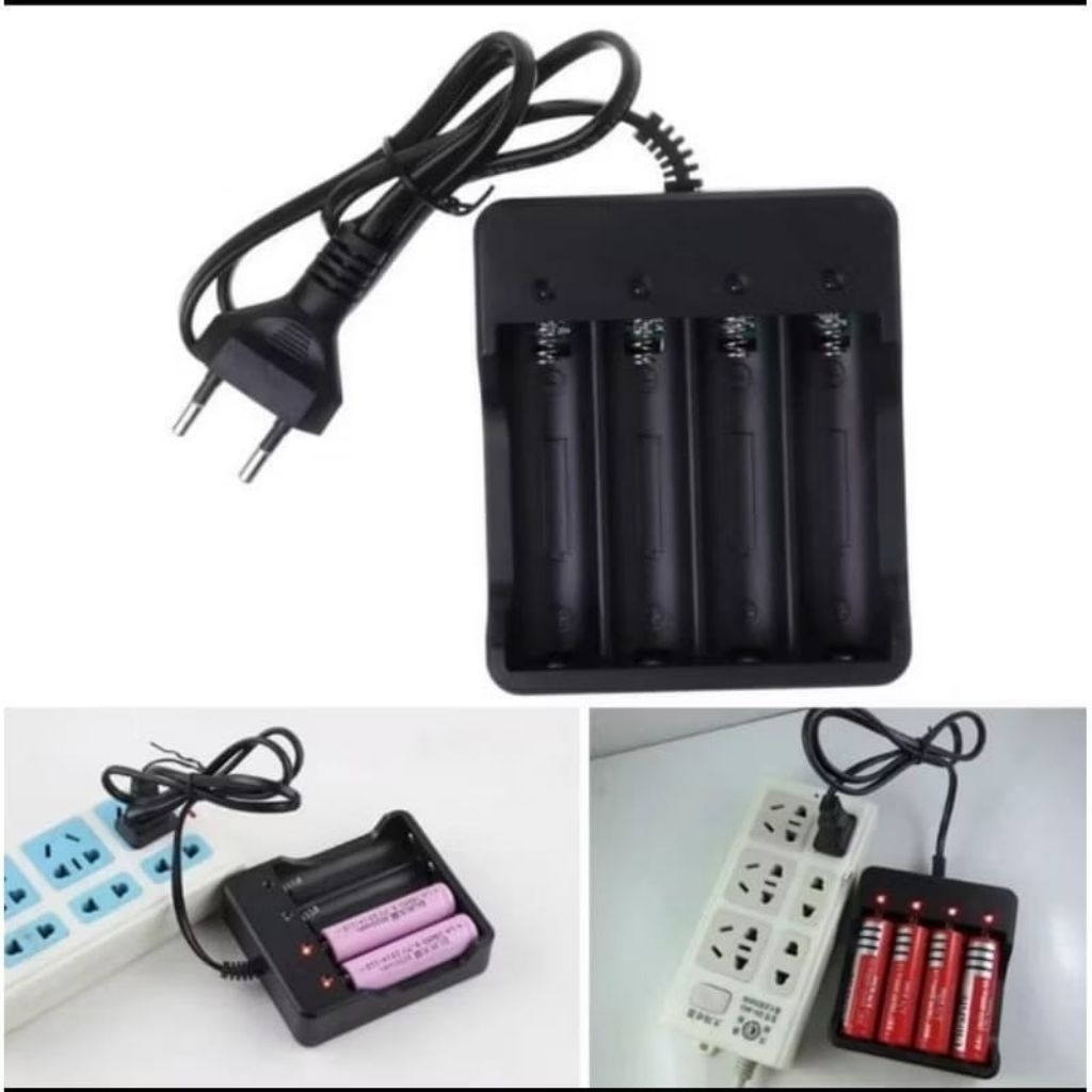 CHARGER BATERAI 4 Slot 18650 26650 bukan AWT baterei batre batrei charge
