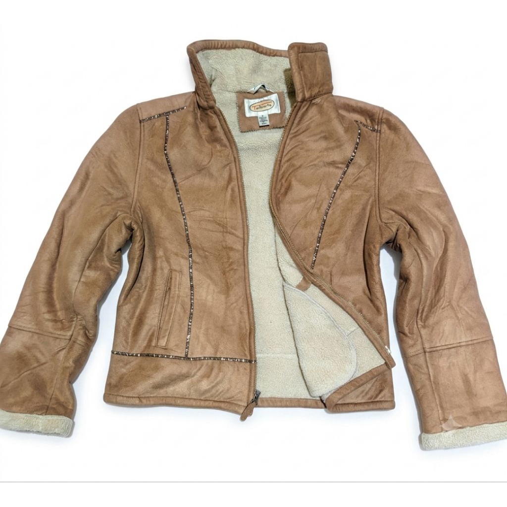 jaket suede sherpa cewek second