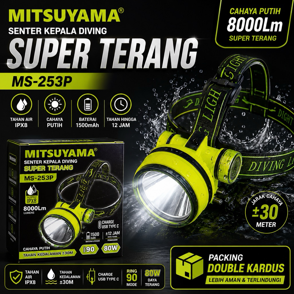 Senter Kepala Selam / Senter Kepala Diving Mitsuyama