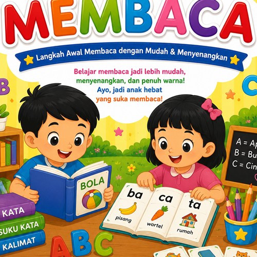 Latihan Membaca Anak 30 Lembar | Worksheet Membaca Anak TK & SD | Belajar Membaca untuk Pemula | Har