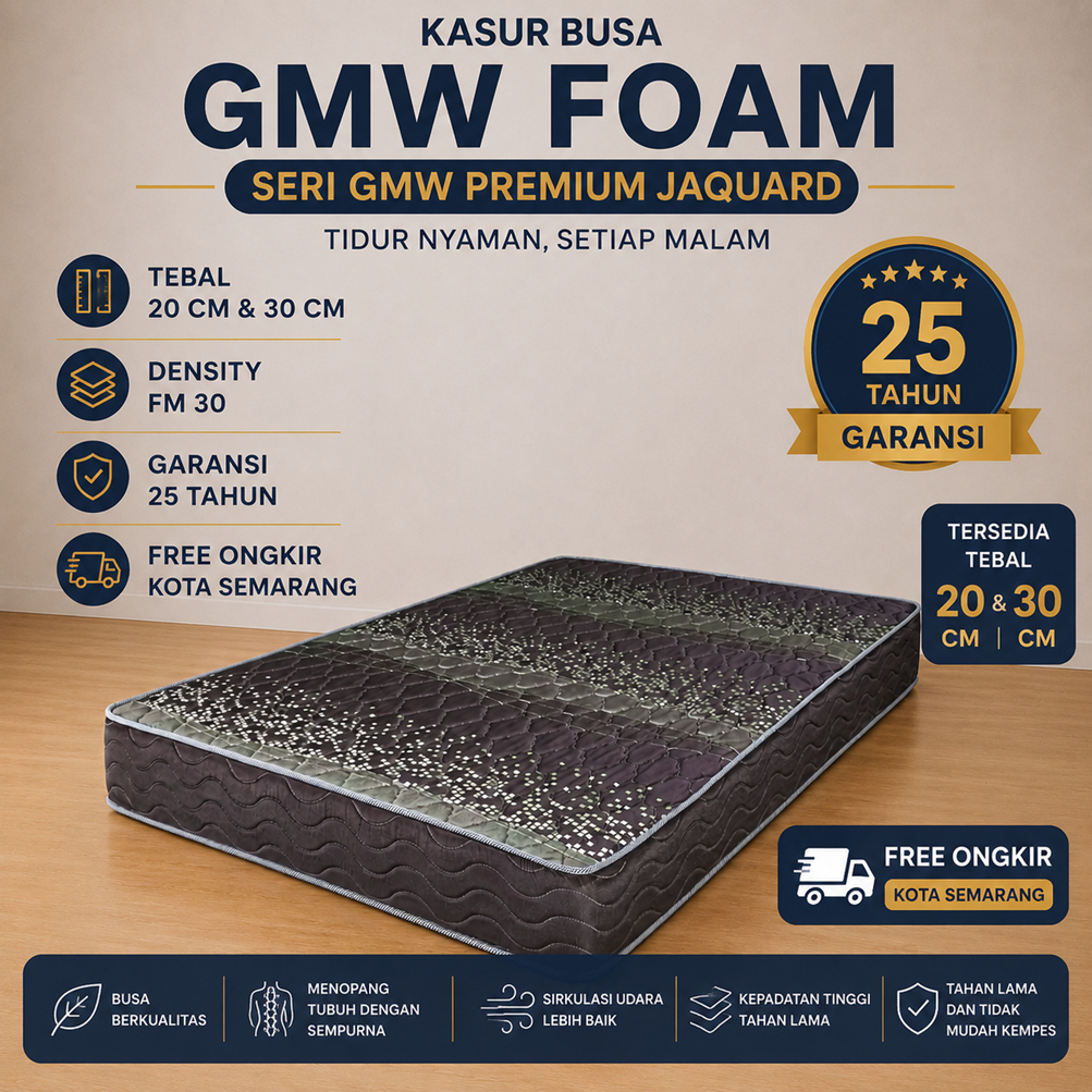 Promo Kasur busa GMW Foam - Kasur Busa - Premium Quilting Jacquard