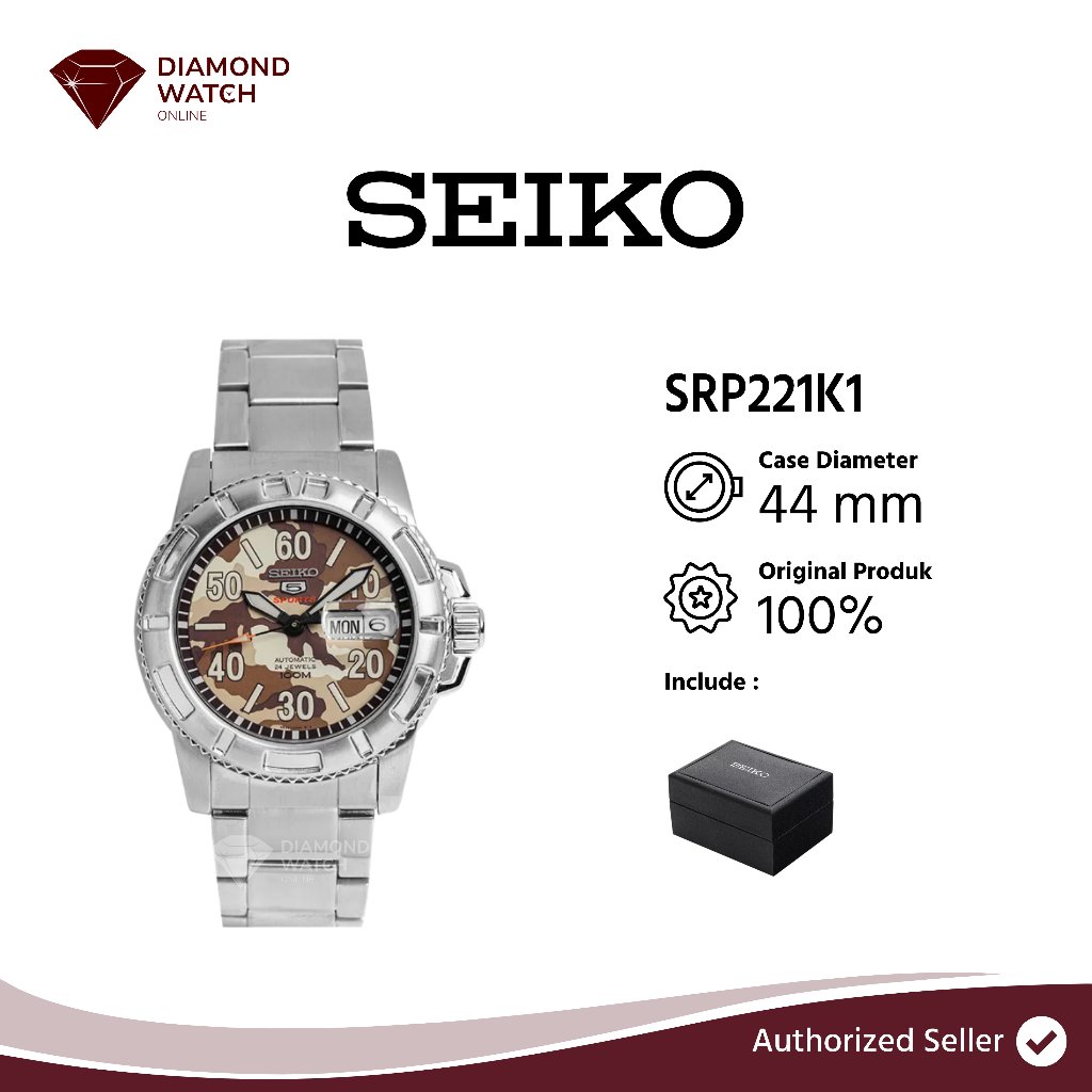 Jam Tangan Seiko SRP221K1 | SRP221 Pria Otomatis