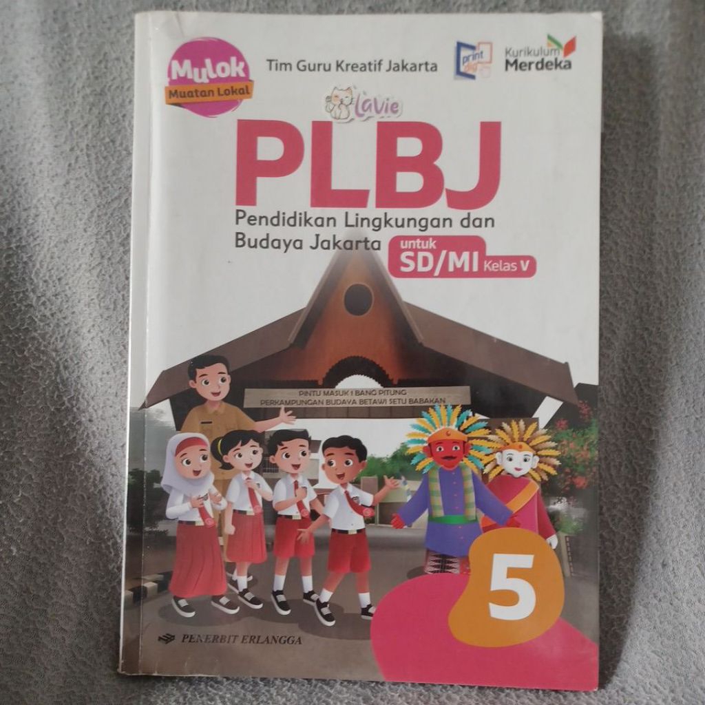 Buku bekas PLBJ Kelas 5 SD, Penerbit Erlangga