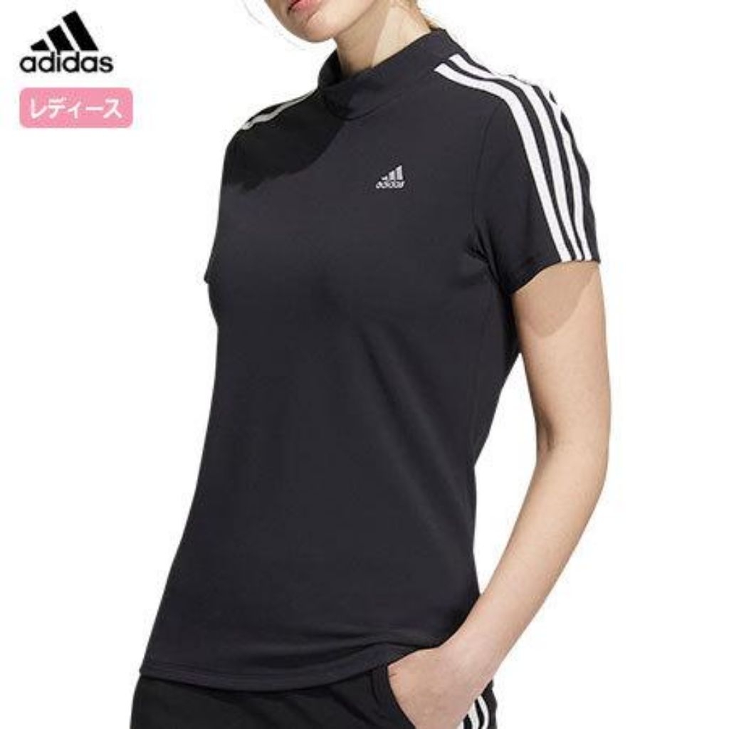 ADIDAS GOLF 3-STRIPES MOCK NECK TEE HA0222