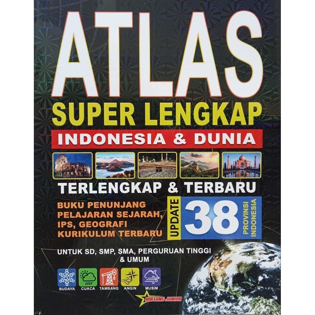 ATLAS Super Lengkap INDONESIA & DUNIA ukuran BESAR
