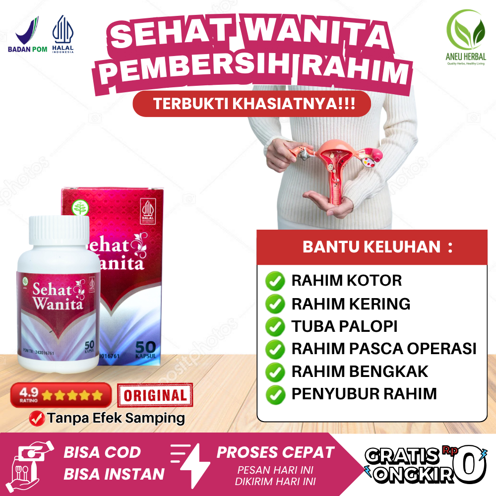 Sehat Wanita - Pembersih Rahim Pasca Kuret Rahim Turun Rahim Kering Tuba Falopi Tersumbat Penghilang