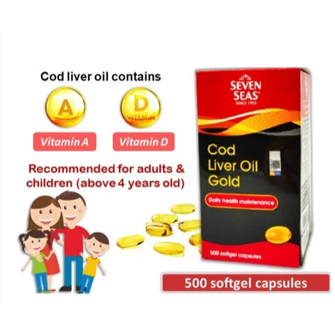 Seven Seas Cod Liver Oil Gold isi 500 softgel