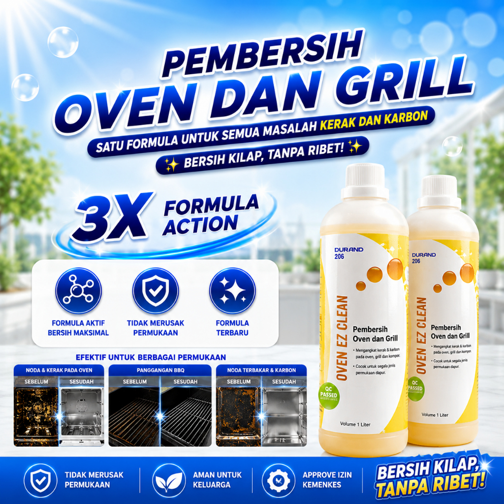 Oven & BBQ Cleaner Pembersih kerak Panci, Kompor, Panggangan Stain Remover Cookware Cleaner GreezeAw
