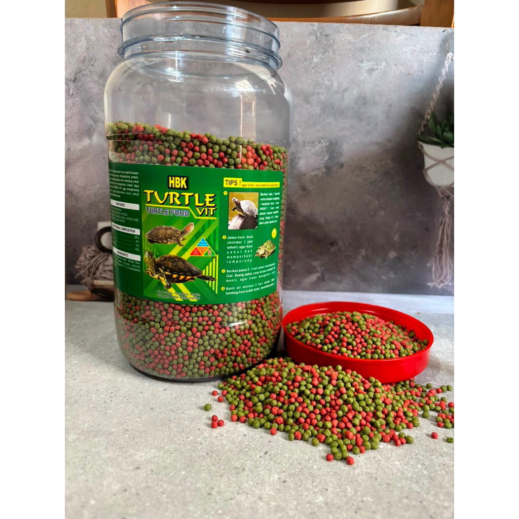 HBK Kura Kura Darat Pakan Kura Brazil Mix Warna 2MM 5MM 1.100GR