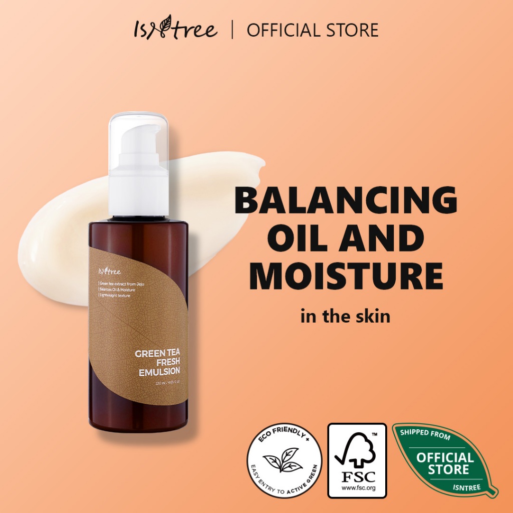 ISNTREE Green Tea Fresh Emulsion 120ml | Pelembab Wajah