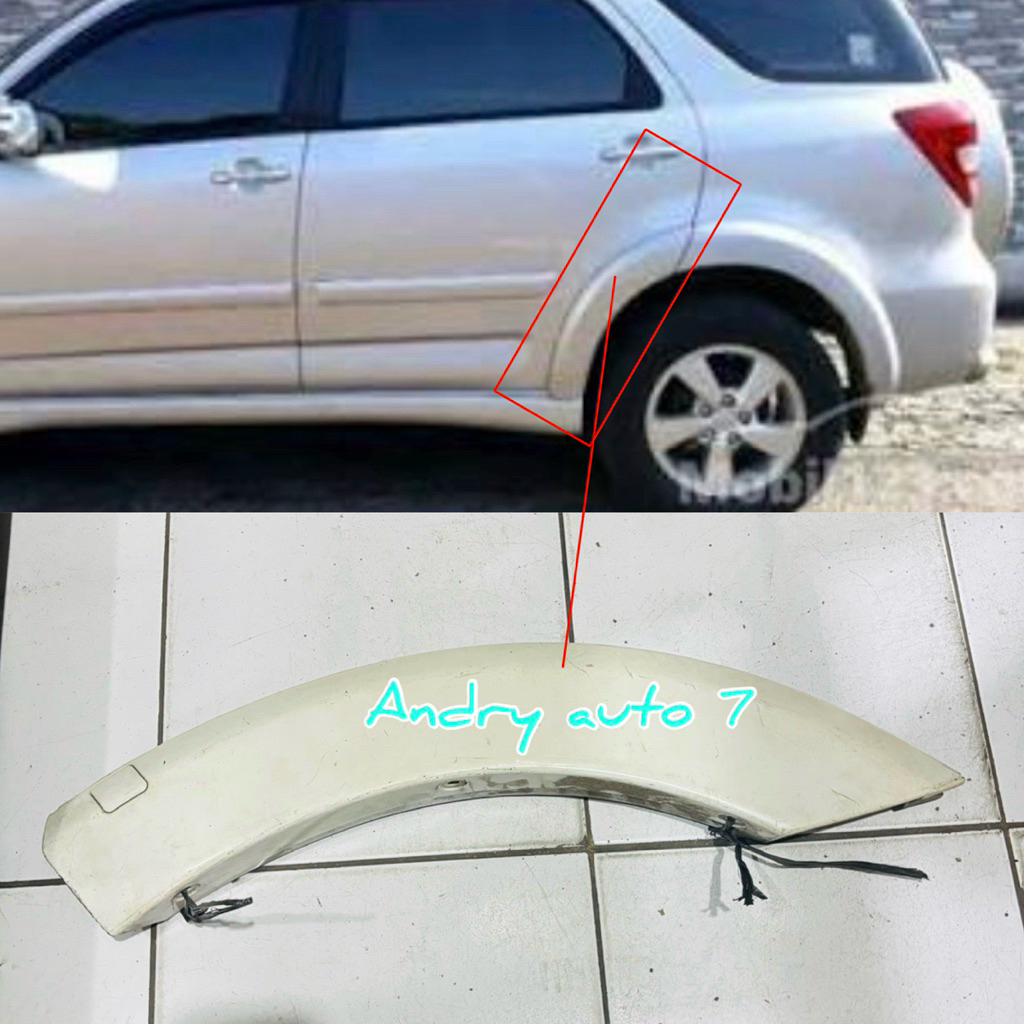 Over Fender list spakbor rush terios 2008 sampai 2017 original plastik
