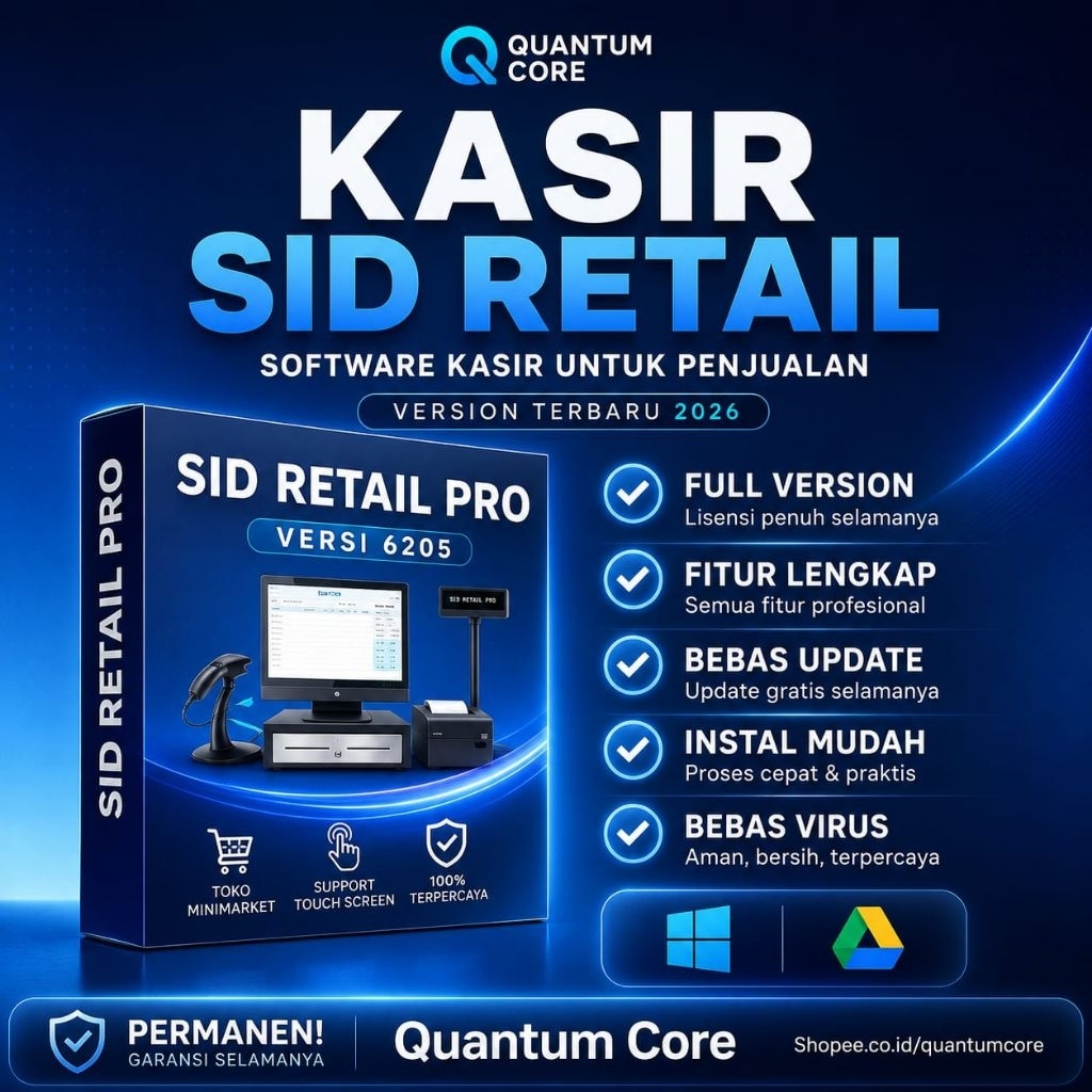 Aplikasi Kasir SID Retail Pro 2026 Full Version Original Lifetime + Panduan Instalasi (WIN)